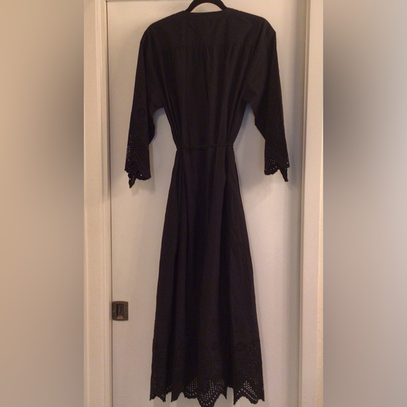 CLEOBELLA/.Vida Black Eyelet Hem Midi Dress - Sz S NWT - Picture 6 of 16
